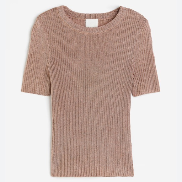 H&M Metallic Rib Knit Top - Picture 2 of 10